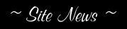 Site News